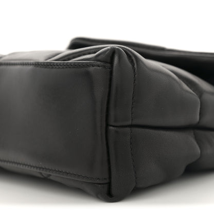 Saint Laurent Lambskin Quilted Toy Loulou Puffer Monogram Chain Satchel Black 10 of 12