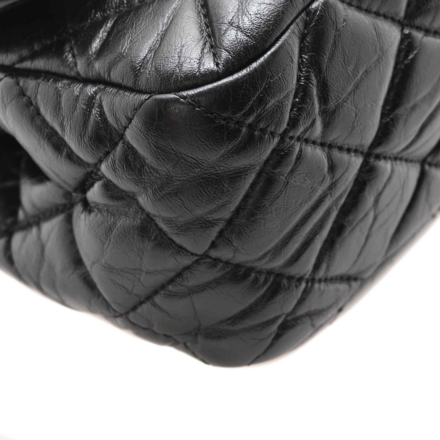 Chanel Aged Calfskin Quilted 2.55 Reissue 225 Hanger Flap Black 9 of 10