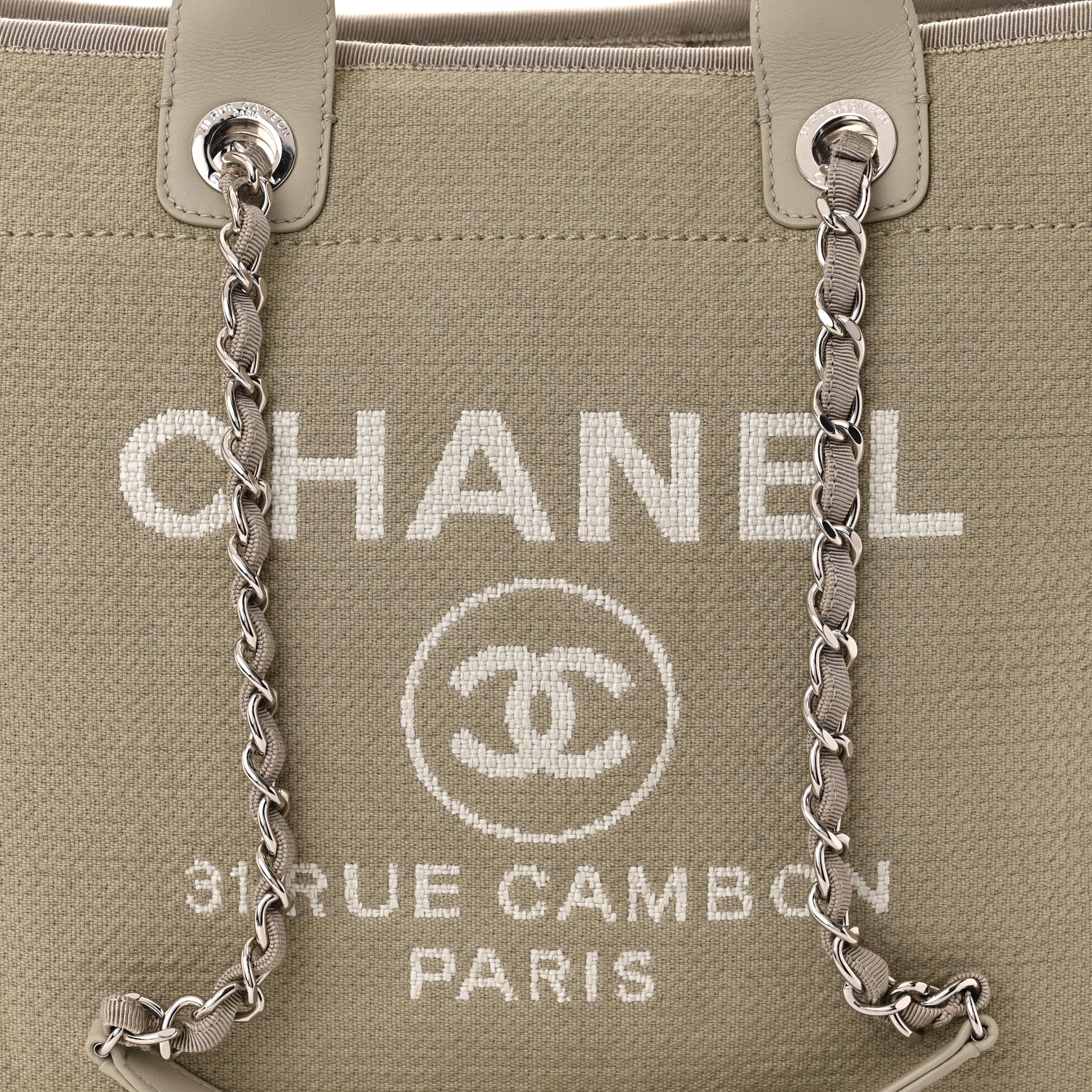 Chanel Mixed Fibers Medium Deauville Tote Grey 9 of 14