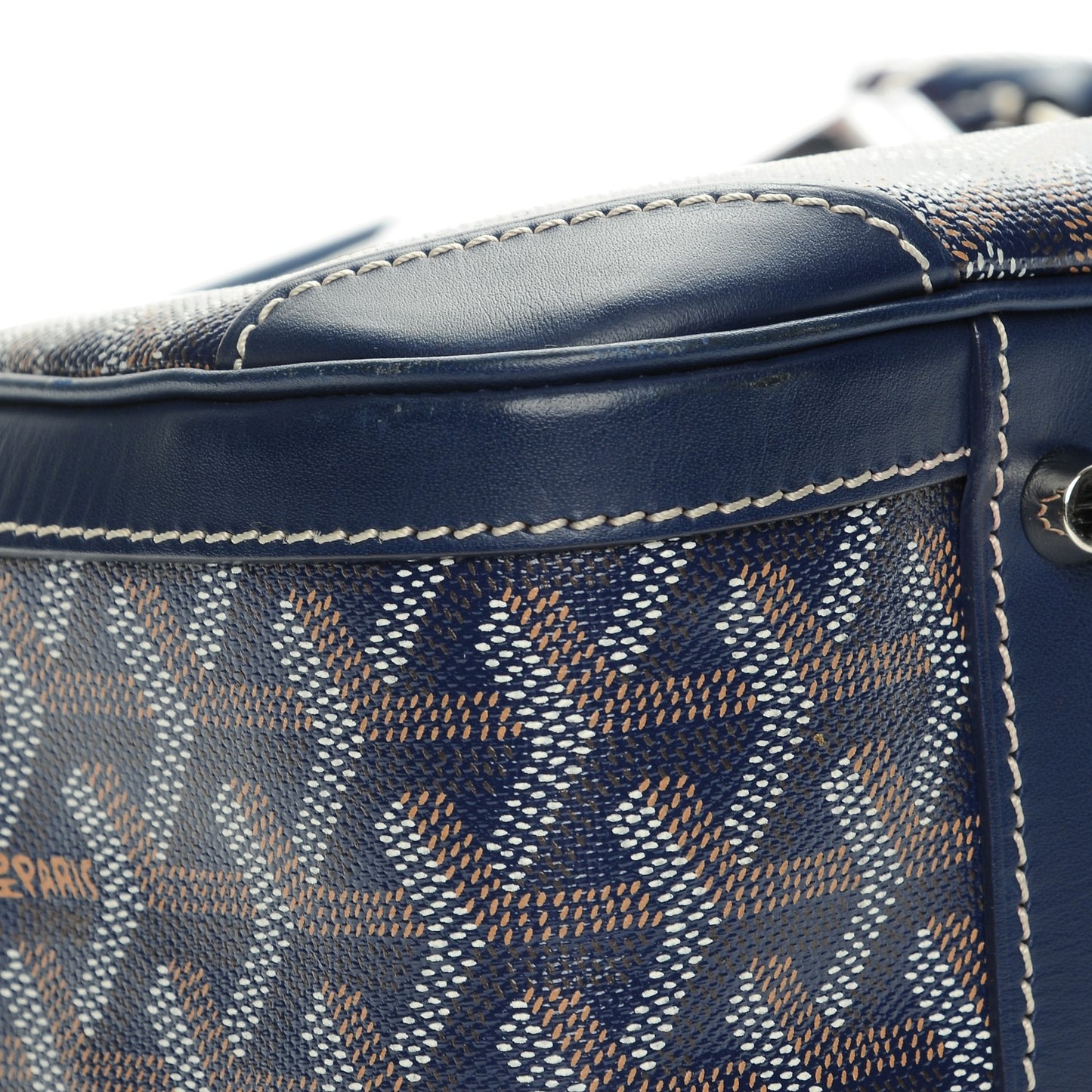 Goyardine Saint Jeanne MM Bowler Navy Blue