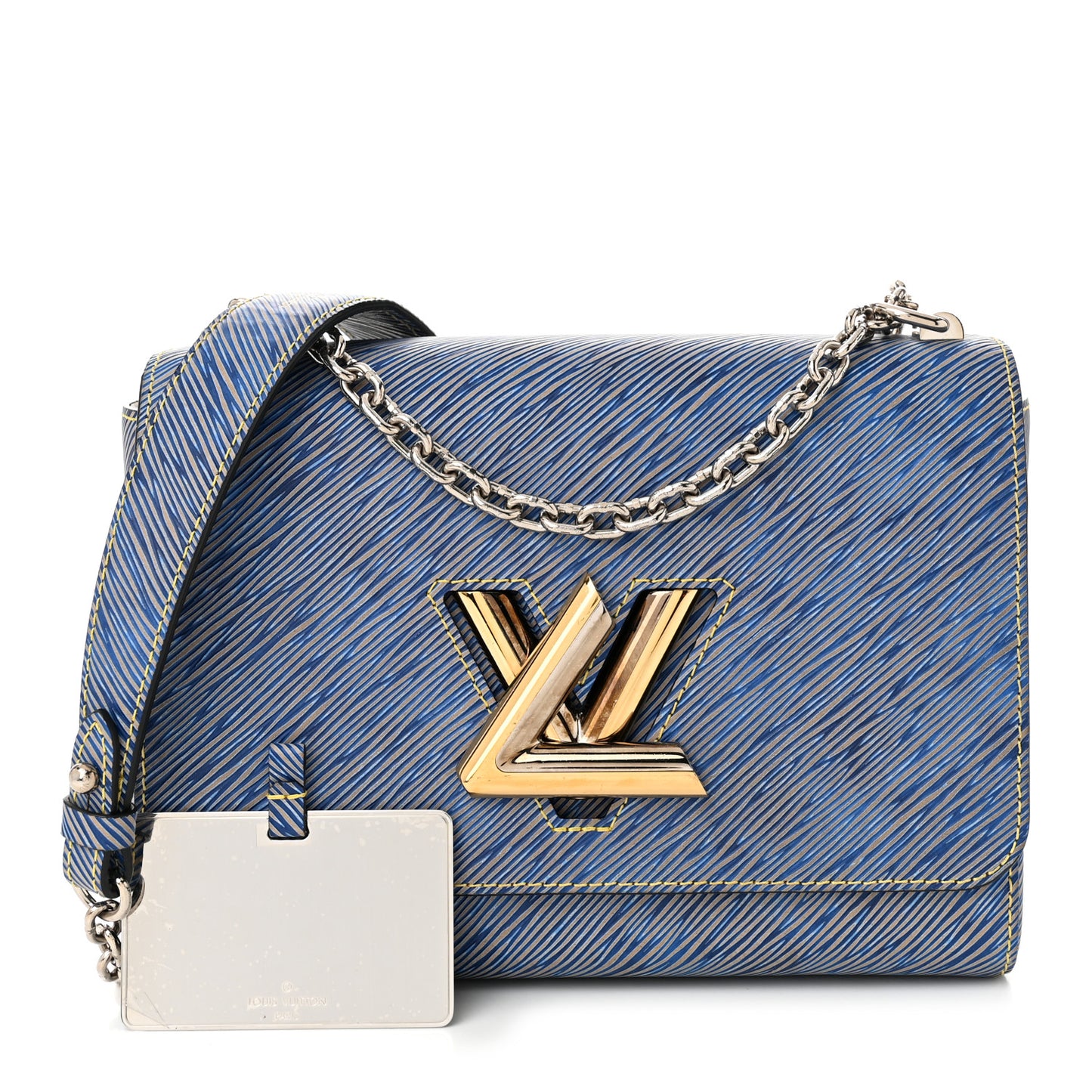Epi Twist Shoulder Bag MM Denim Light