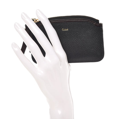 Chloe Calfskin Top Zip Card Case Black 2 of 7