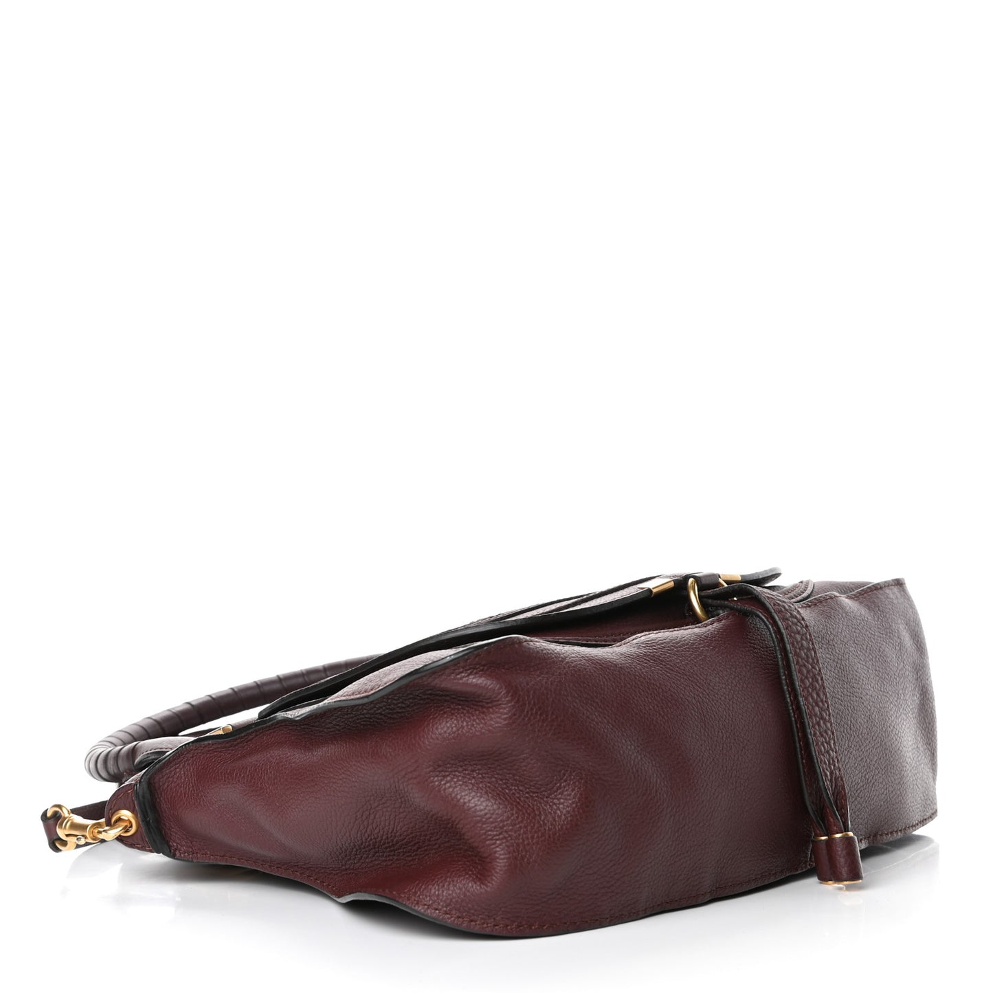 Calfskin Medium Marcie Satchel Burnt Brown