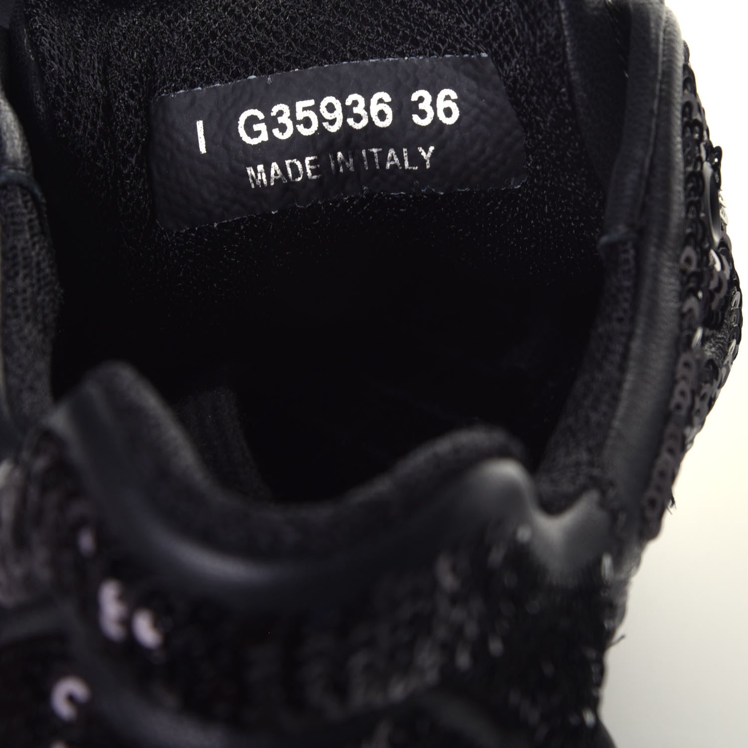 Chanel Sequin CC Sneakers 36 Black 8 of 9