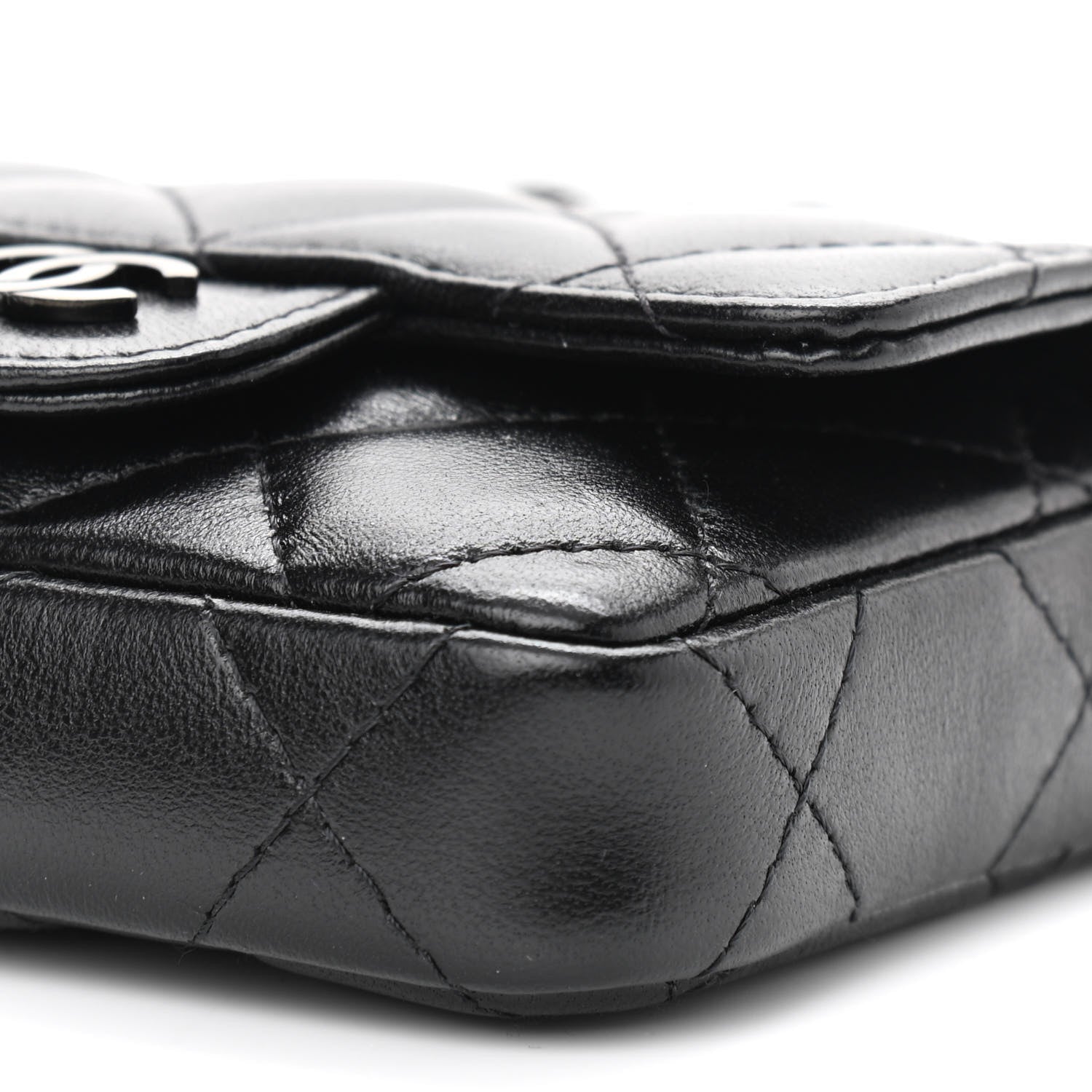 Chanel Lambskin Quilted Mini Chain Belt Bag So Black 11 of 12