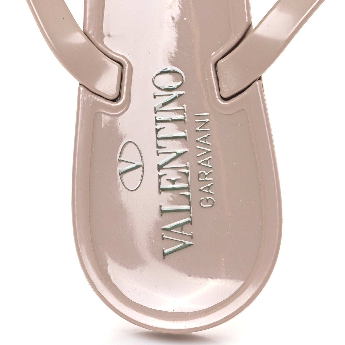 PVC Jelly Rockstud Bow Thong Sandals 37 Poudre