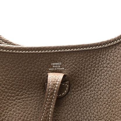 Hermes Taurillon Clemence Evelyne TPM Etoupe Bleu Indigo 6 of 11