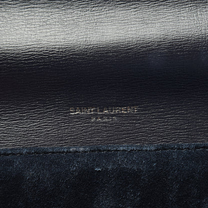 Saint Laurent Calfskin Medium Bellechasse Satchel Navy 7 of 14