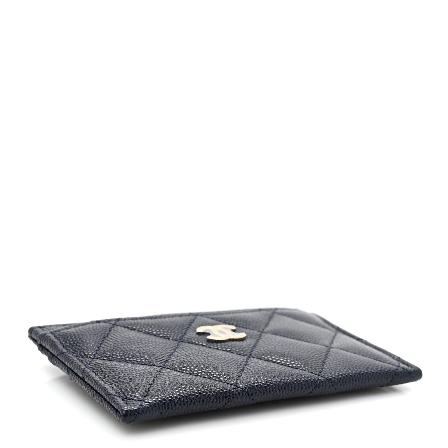 Chanel Caviar Quilted Card Holder Dark Blue 4 of 11