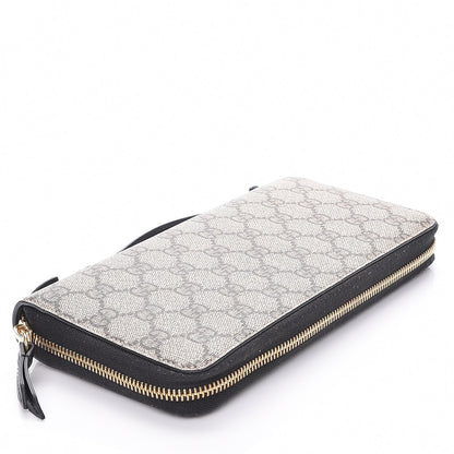Gucci GG Supreme Monogram Top Handle Zip Around Wallet Black 4 of 6