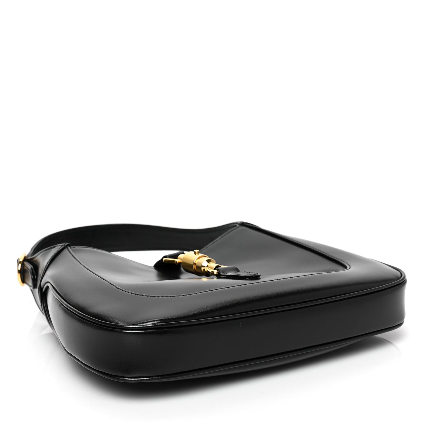 Boarded Dyana Lux Calfskin Small Jackie 1961 Hobo Black