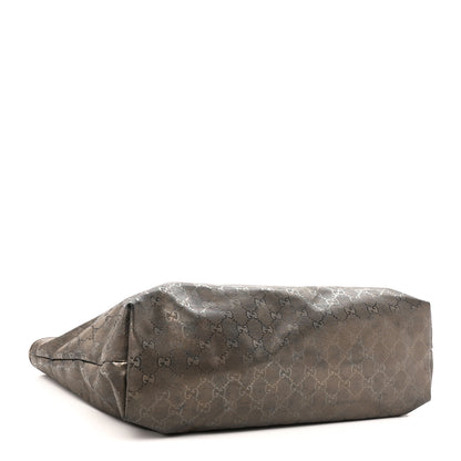 Gucci Imprime Monogram Medium Zippered Shopping Tote Pewter 4 of 10