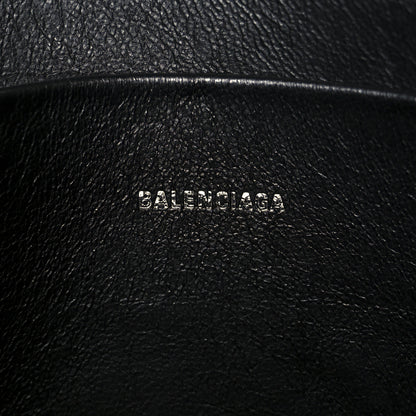 Balenciaga Shiny Calfskin Crocodile Embossed Logo Large Cash Pouch With Handle Fluo Green 6 of 9