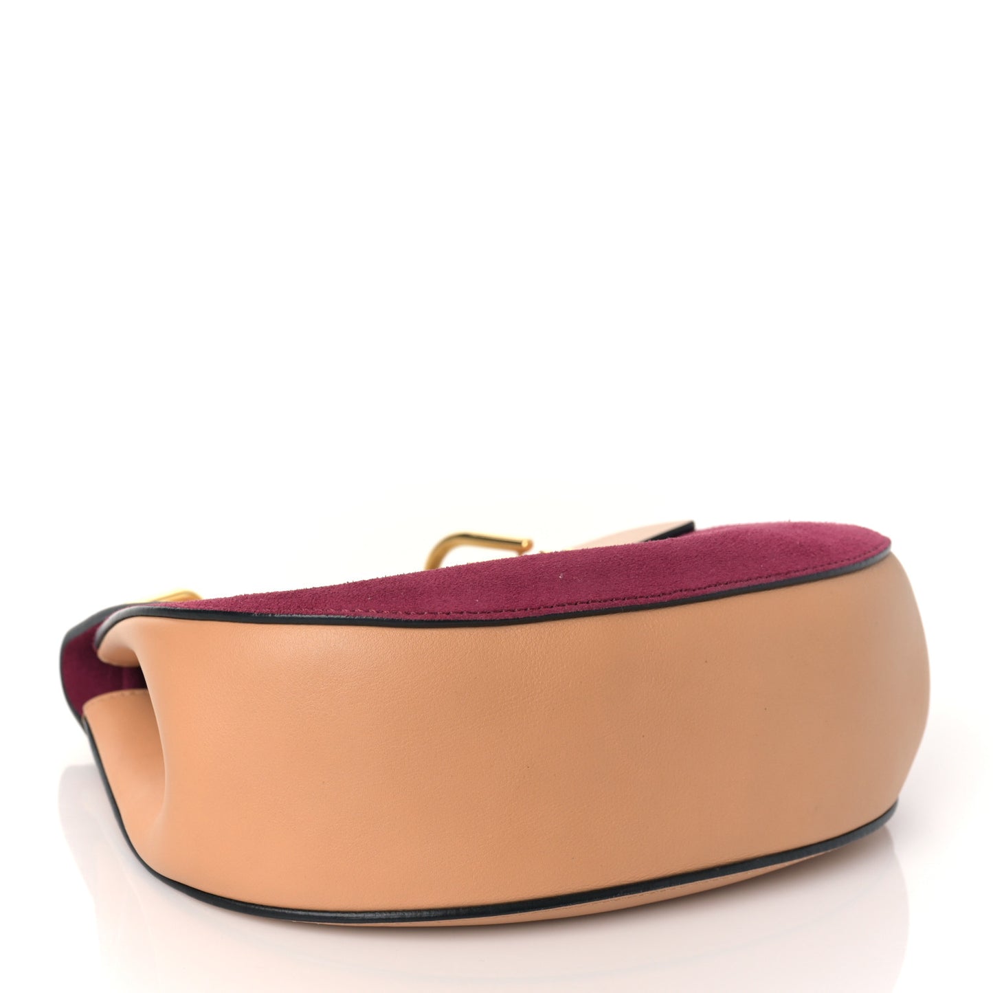 Suede Smooth Calfskin Drew Shoulder Bag Misty Beige