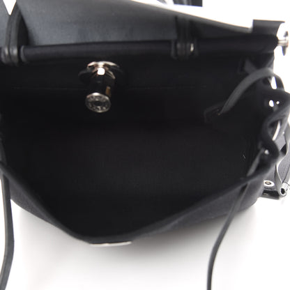 Hermes Military Toile Vache Hunter Herbag Zip PM 31 Black 6 of 12