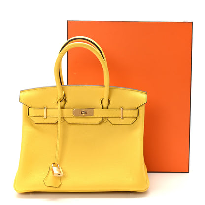 Hermes Taurillon Novillo Birkin 30 Jaune De Naples 12 of 12