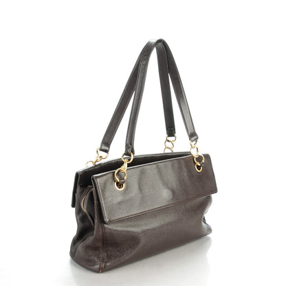 Chanel Caviar Shoulder Bag Dark Brown 3 of 7