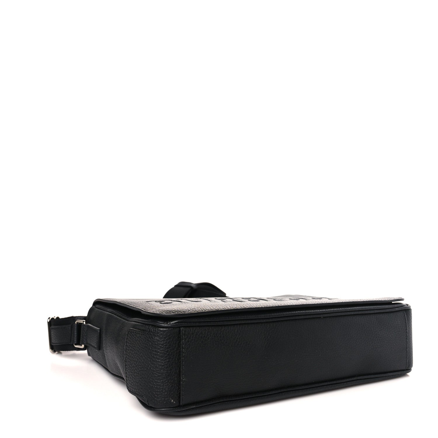 Burberry Grainy Calfskin Embossed Bruno Messenger Black 4 of 8