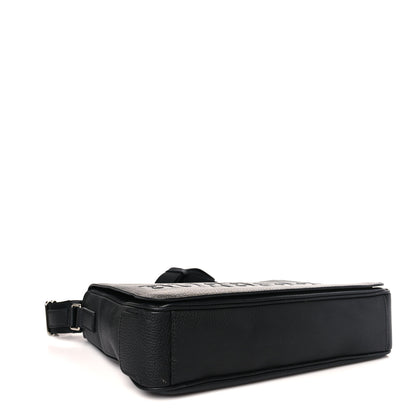 Burberry Grainy Calfskin Embossed Bruno Messenger Black 4 of 8