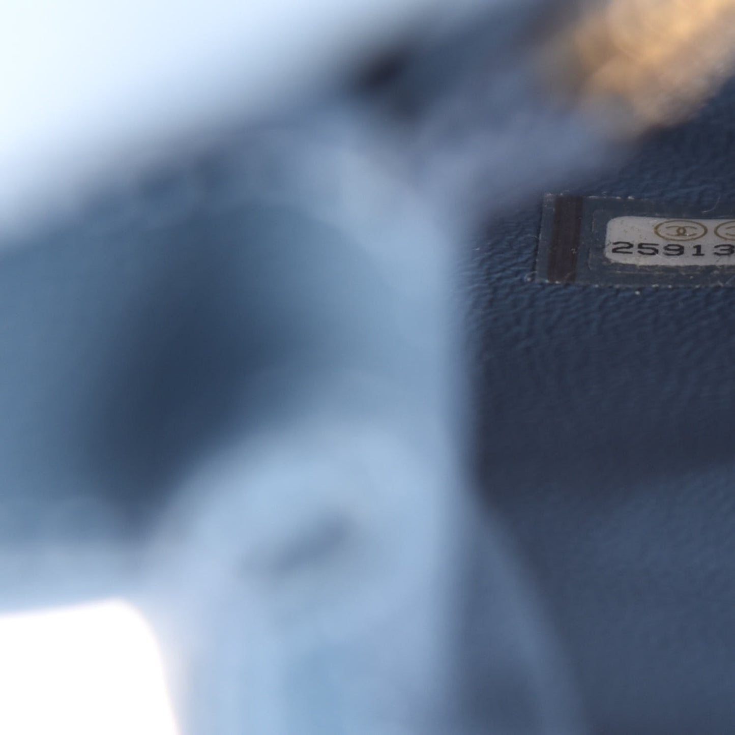Caviar Lizard Quilted Small Coco Handle Flap Blue