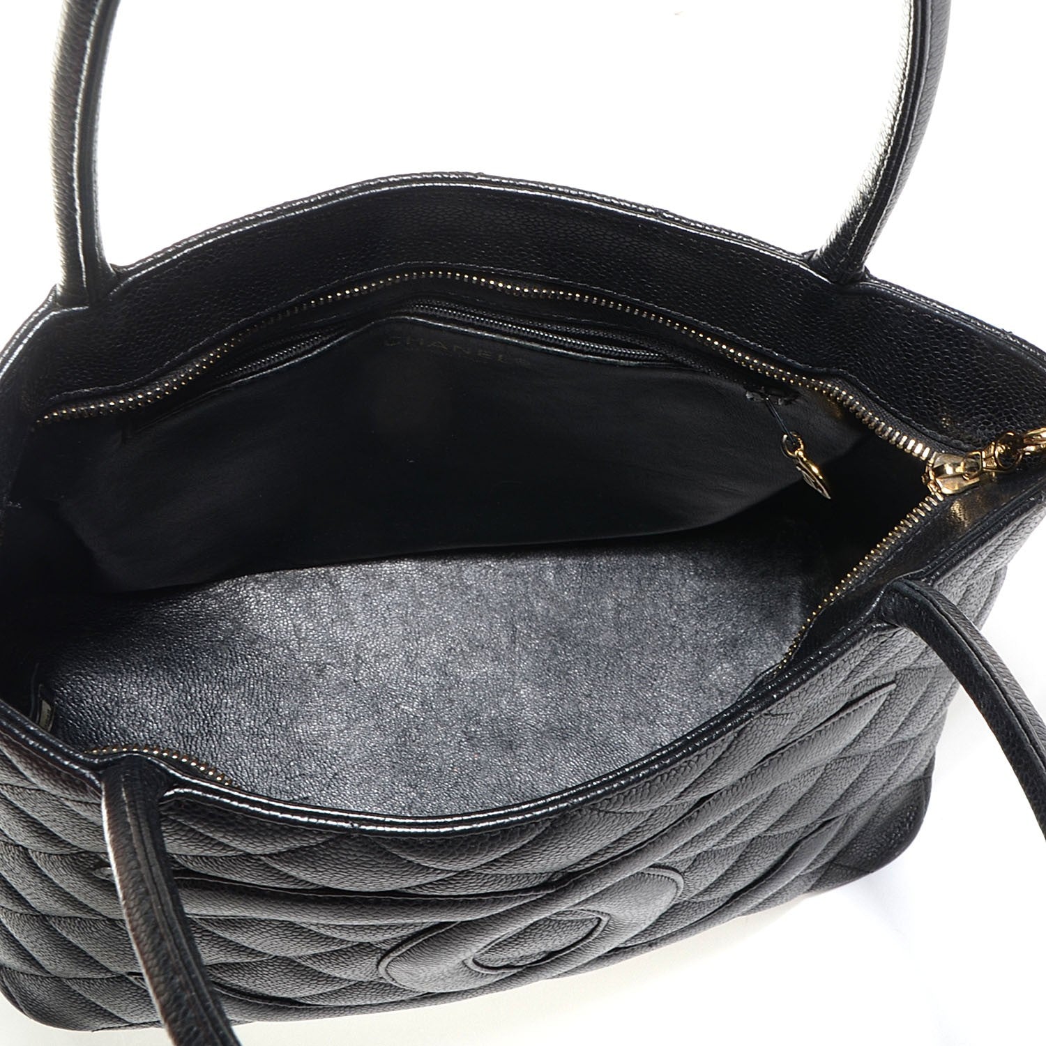 Chanel Caviar Medallion Tote Black 5 of 8