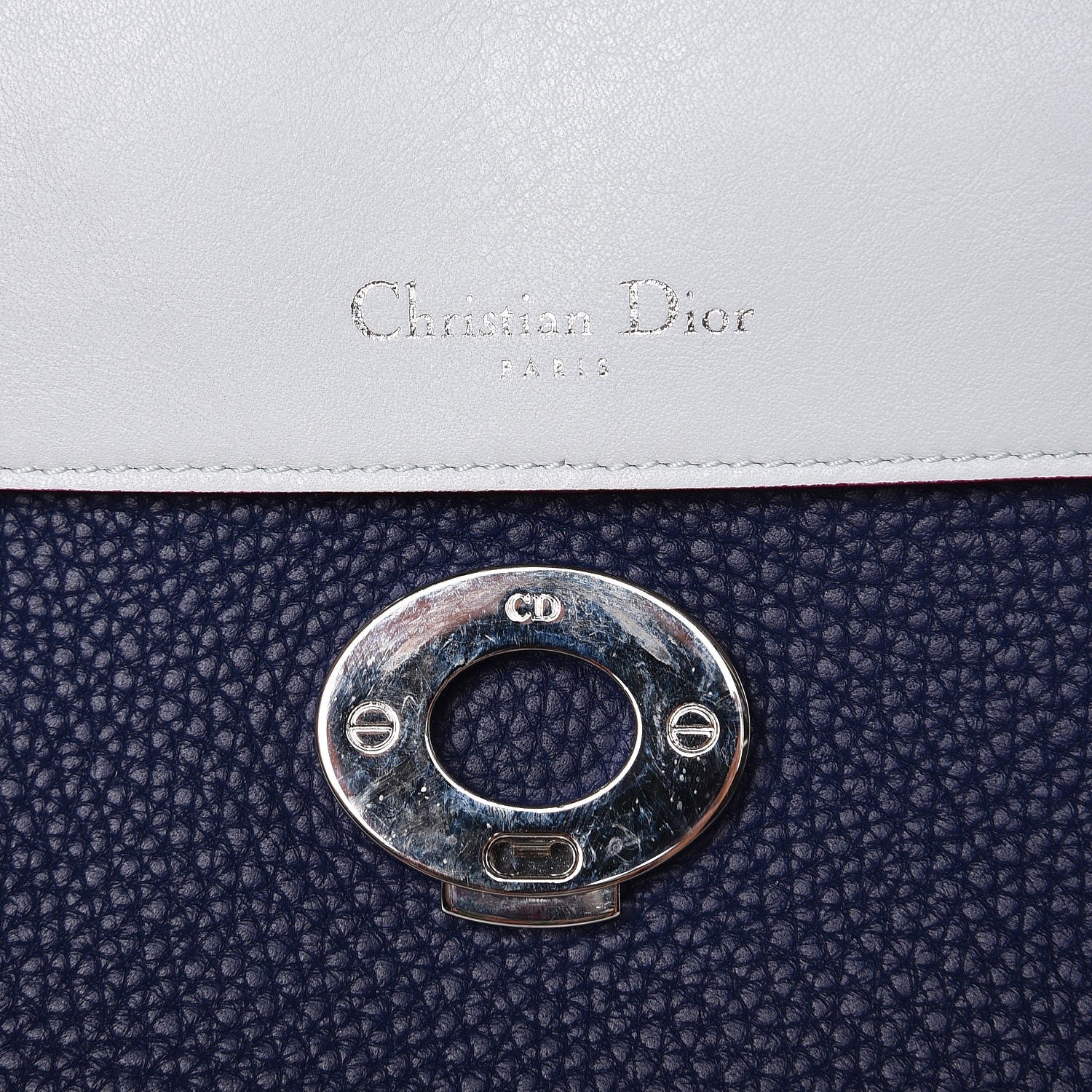 Christian Dior Bullcalf Small Be Dior Flap Navy 6 of 8