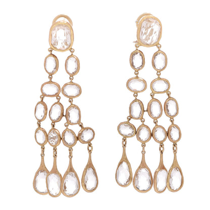 Gucci 18K Yellow Gold Quartz Chandelier Earrings 1 of 5