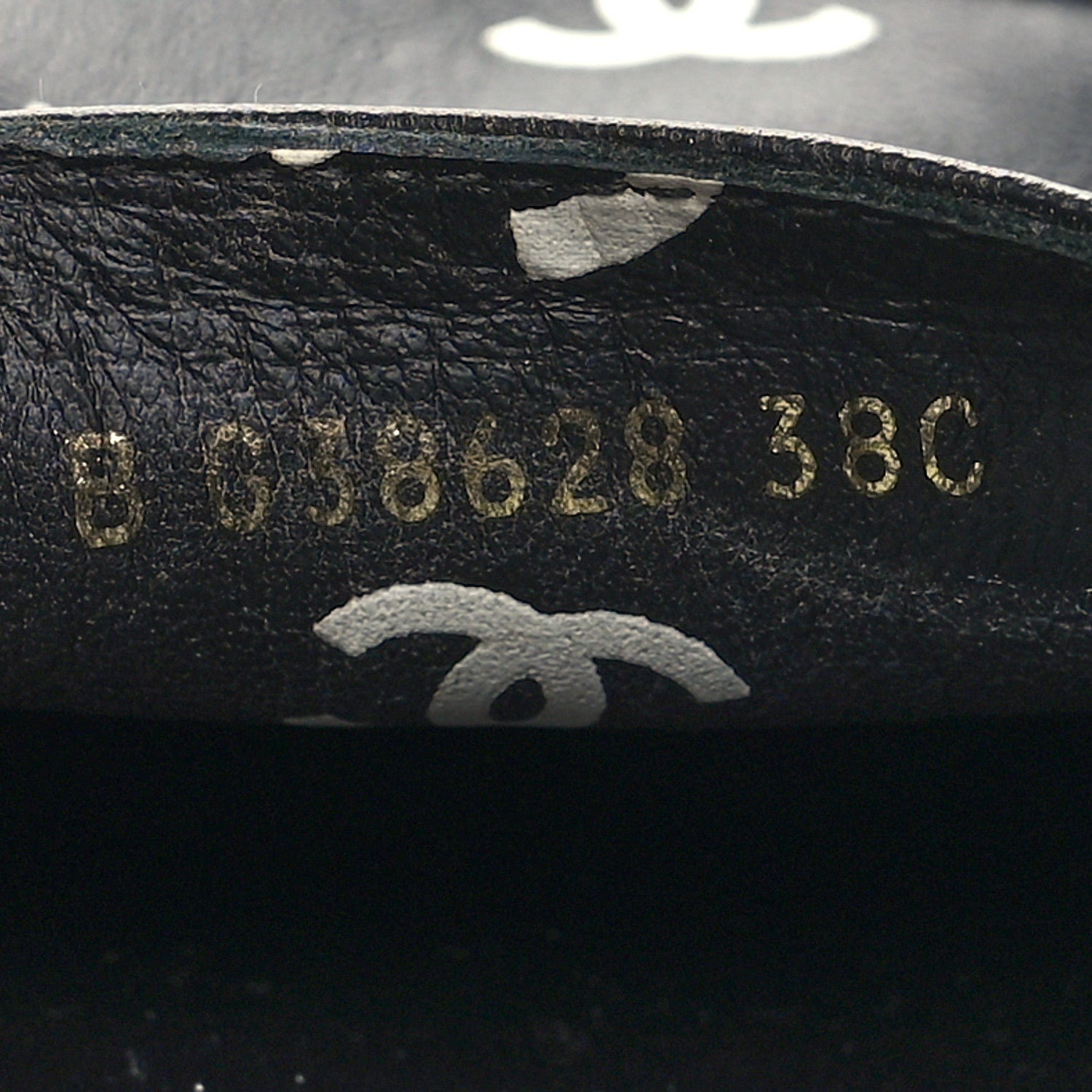 Chanel Lambskin Printed CC Espadrilles 38 Black White 6 of 9