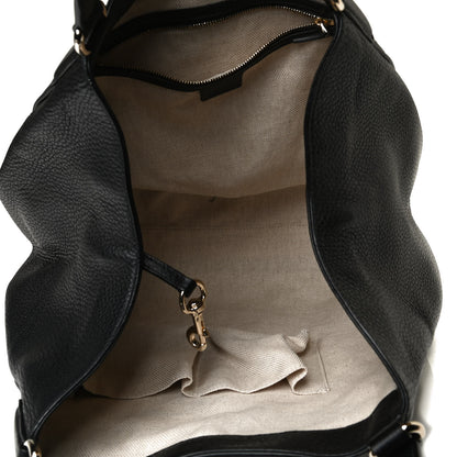 Gucci Pebbled Calfskin Medium Soho Shoulder Bag Black 5 of 13