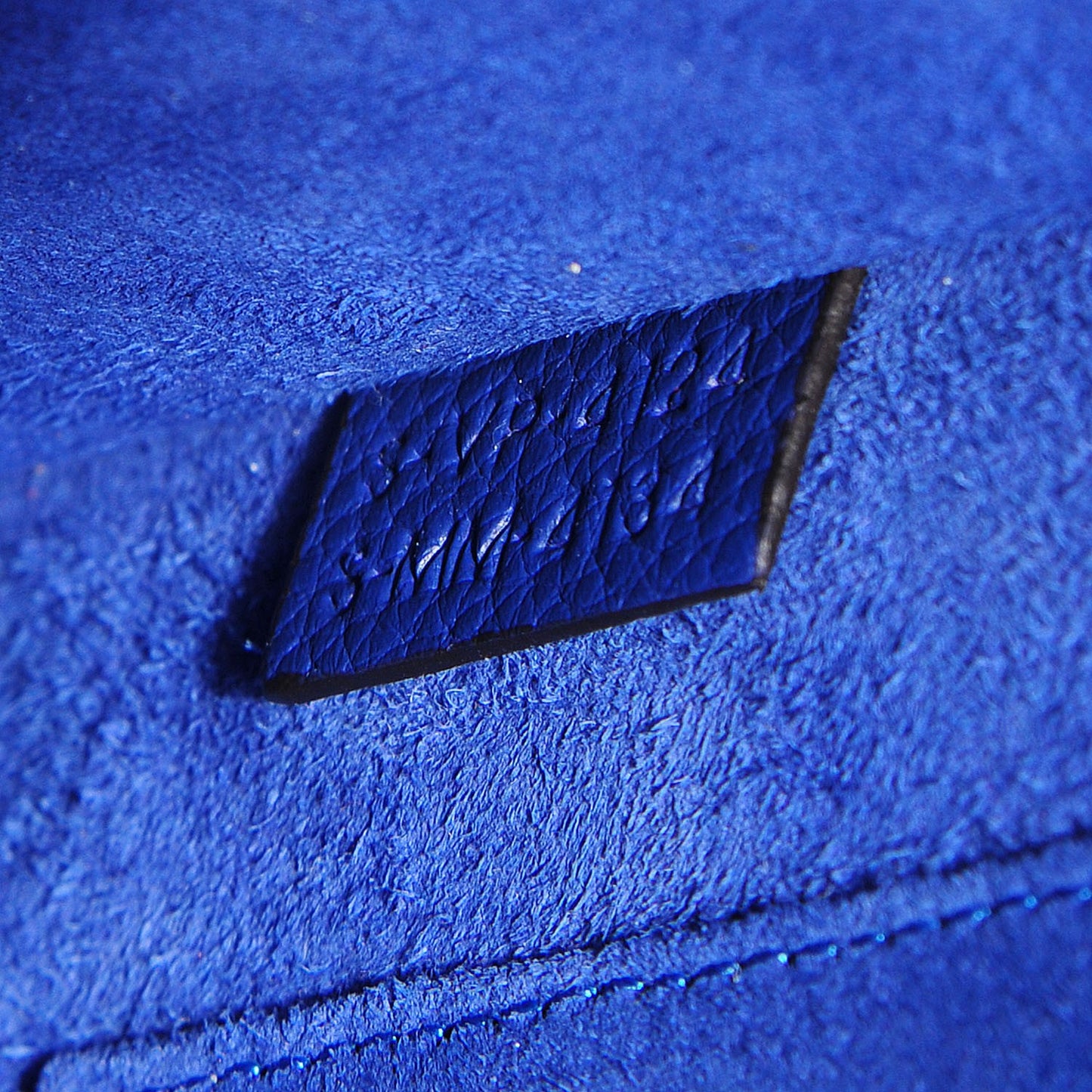 Drummed Calfskin Nano Luggage Indigo