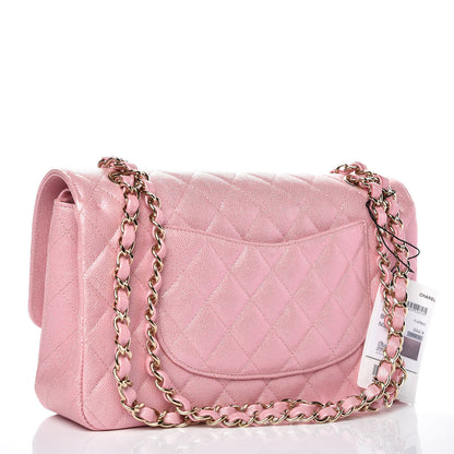 Chanel Iridescent Caviar Quilted Medium Double Flap Rose Pink 3 of 10