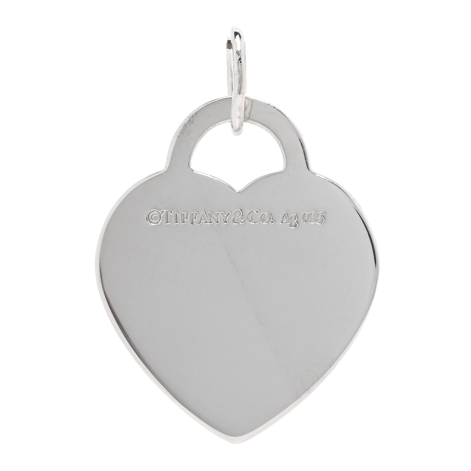 Tiffany Sterling Silver Enamel LOVE YOU Heart Charm Red 3 of 4