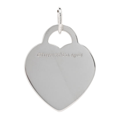 Tiffany Sterling Silver Enamel LOVE YOU Heart Charm Red 3 of 4