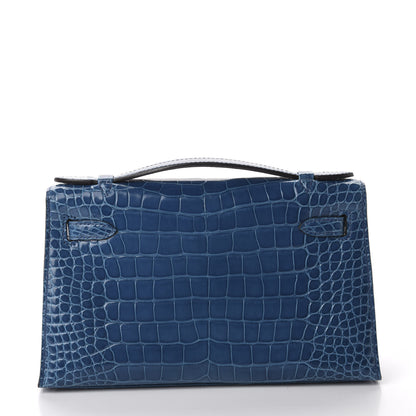 Hermes Shiny Alligator Kelly Pochette Mykonos 4 of 31