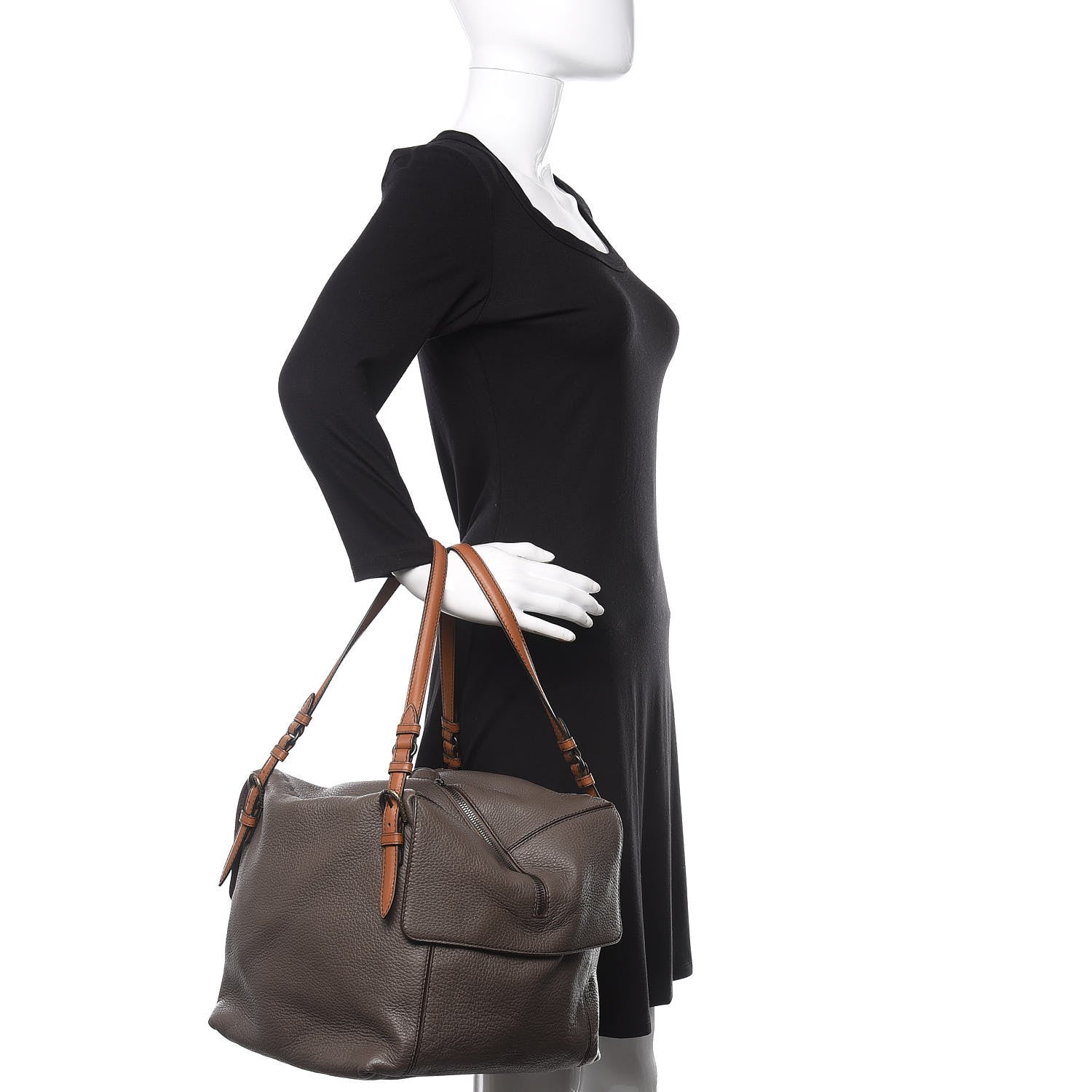 Bottega Veneta Cervo Deerskin Shoulder Bag Brown 2 of 9