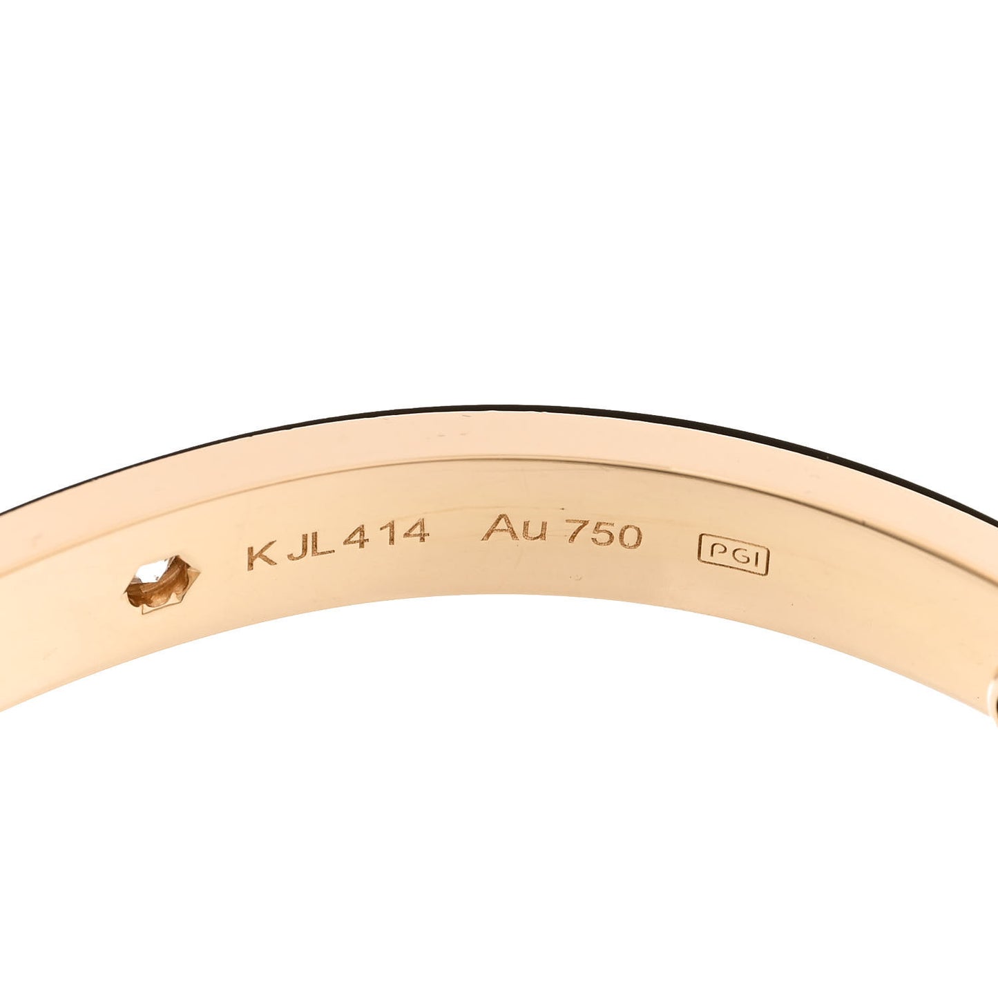 18K Yellow Gold 4 Diamond LOVE Bracelet 17
