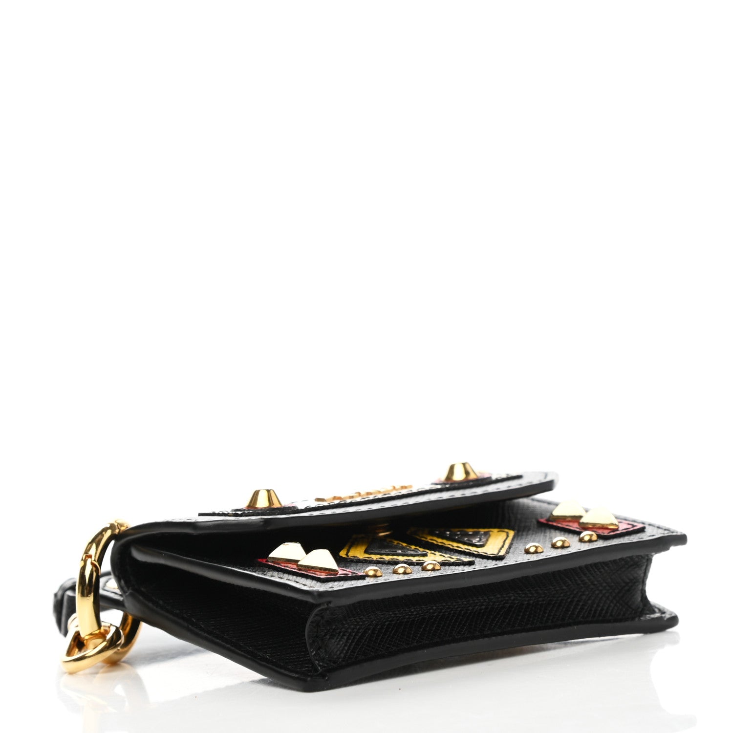 Prada Saffiano Robot Card Holder Black 4 of 7