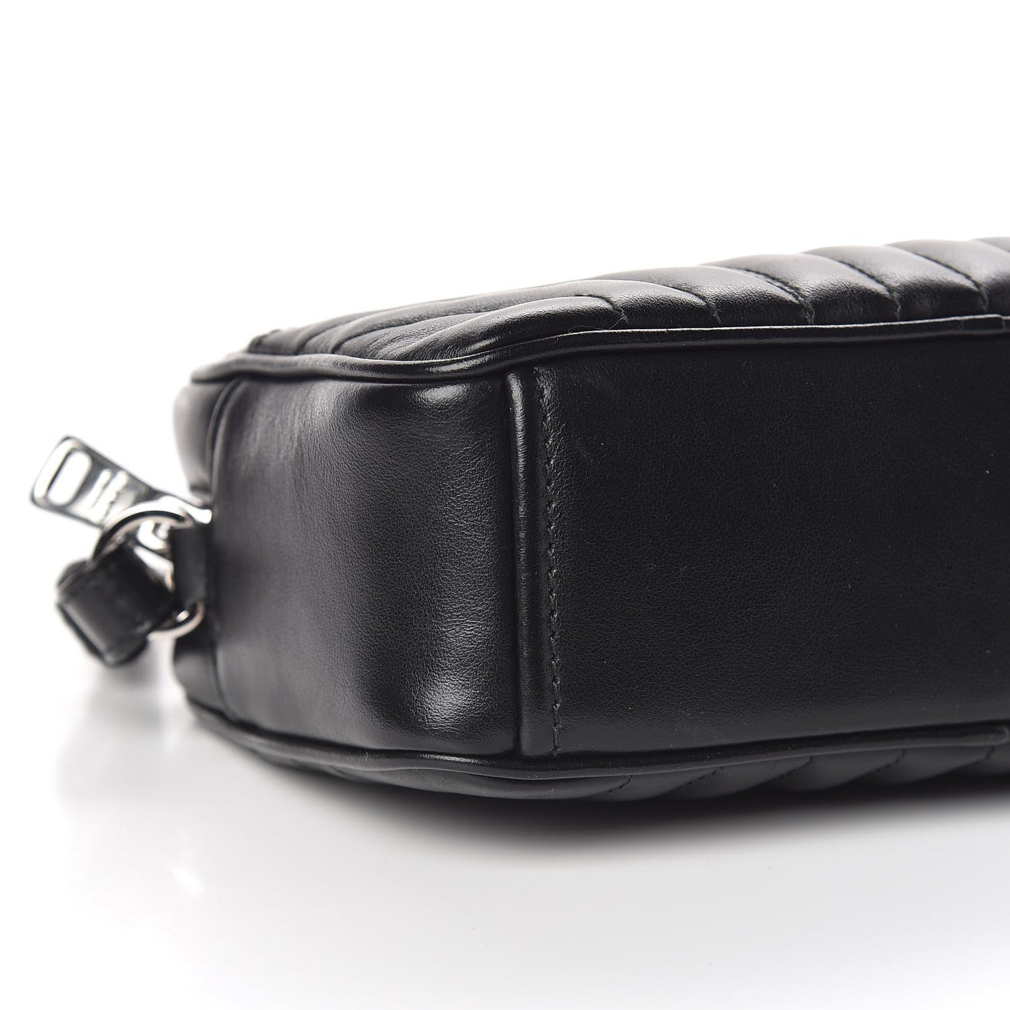 Soft Calfskin Diagramme Crossbody Bag Black