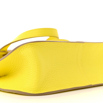 Hermes Taurillon Clemence Halzan 25 Lime 9 of 11