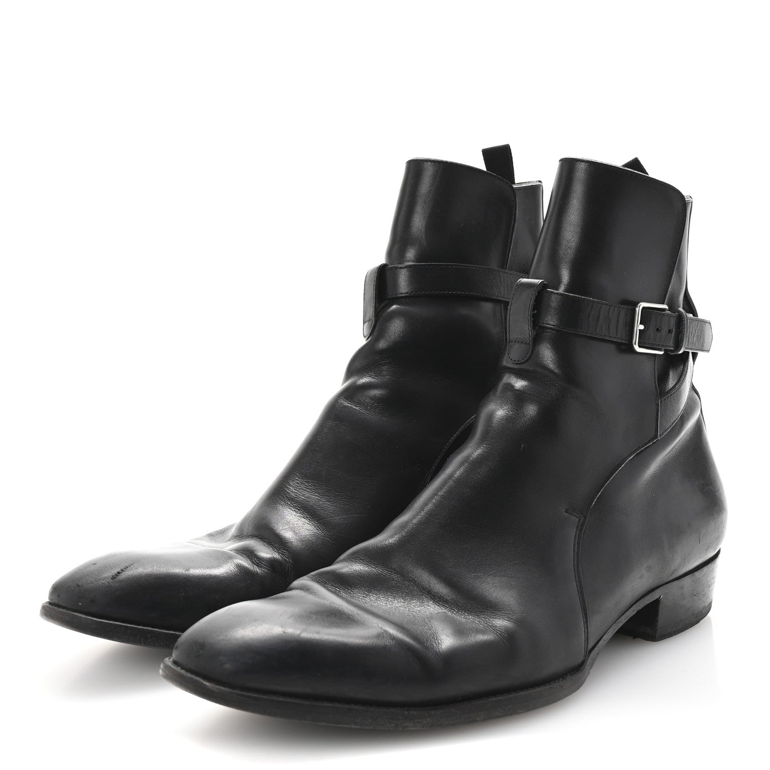 Saint Laurent Calfskin Mens Wyatt Chelsea Boots 42 Black 4 of 9