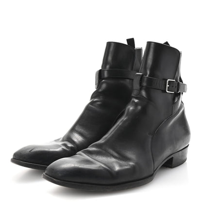 Saint Laurent Calfskin Mens Wyatt Chelsea Boots 42 Black 4 of 9