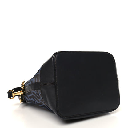 Fendi Mesh Vitello Grace F is Fendi FF 1974 Grande Mon Tresor Bucket Bag Azzurro Black Ebano 4 of 12