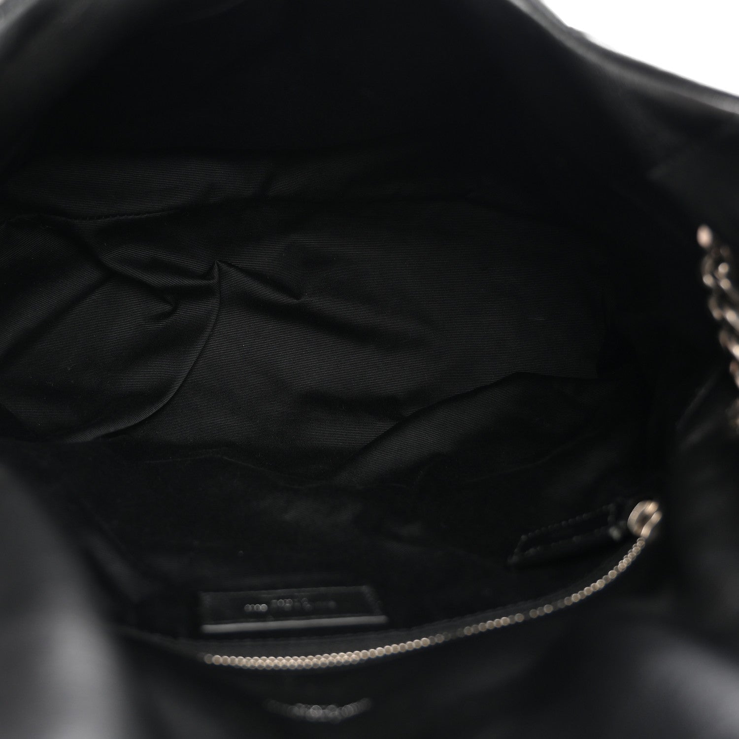 Saint Laurent Lambskin Quilted Medium Loulou Puffer Monogram Chain Satchel Black 5 of 11