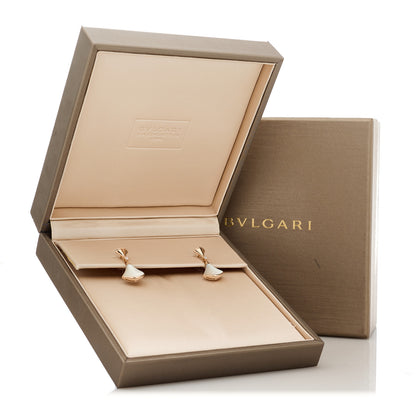 Bulgari 18K Rose Gold Diamond Mother of Pearl Divas' Dream Earrings 5 of 5