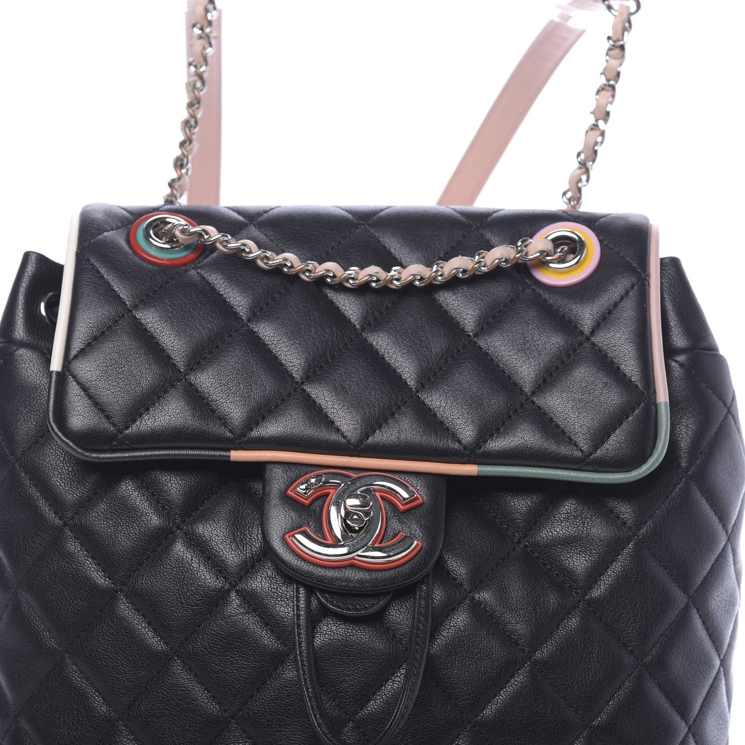 Chanel Lambskin Quilted Small Cuba Urban Spirit Backpack Black 7 of 9