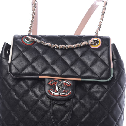 Chanel Lambskin Quilted Small Cuba Urban Spirit Backpack Black 7 of 9