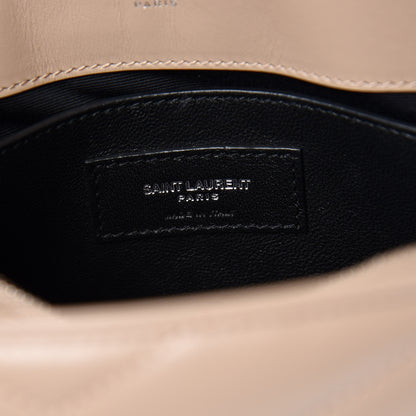 Saint Laurent Calfskin Y Quilted Monogram Small Loulou Chain Satchel Dark Beige 8 of 9