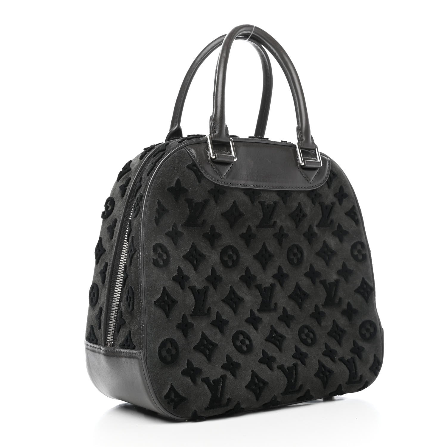 Louis Vuitton Monogram Suede Tuffetage Deauville Cube Gris 2 of 4