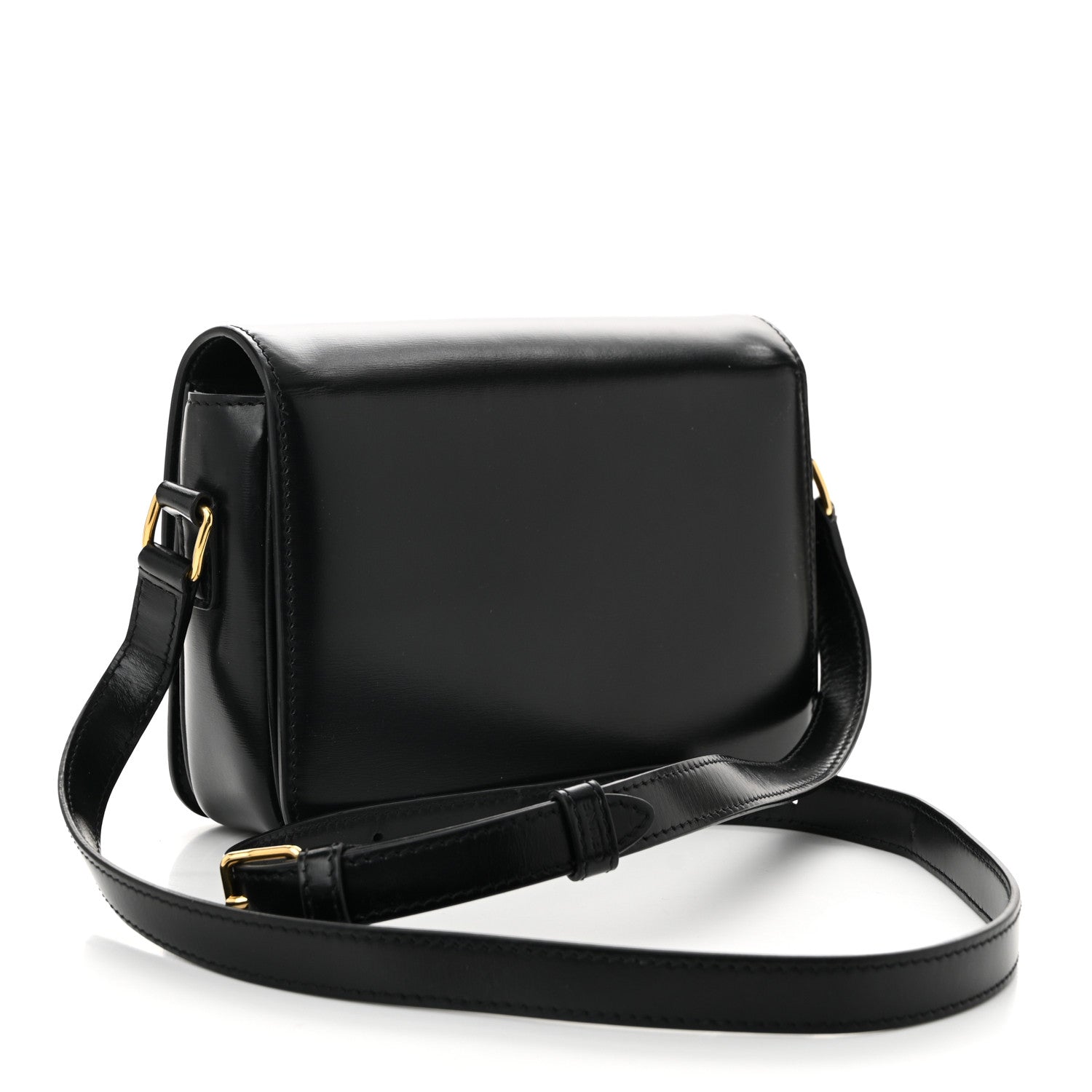 Celine Shiny Calfskin Teen Triomphe Black 3 of 11