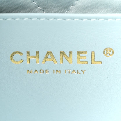Chanel Shiny Caviar Quilted Mini Chanel 22 Light Blue 6 of 9